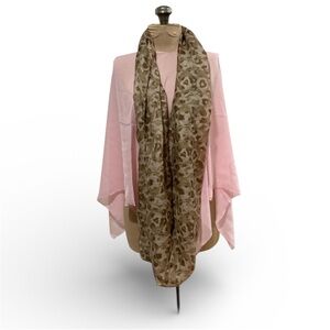 COACH Brown / Tan Signature Infinity Scarf & Gift Paper & Coach Leatherware Box